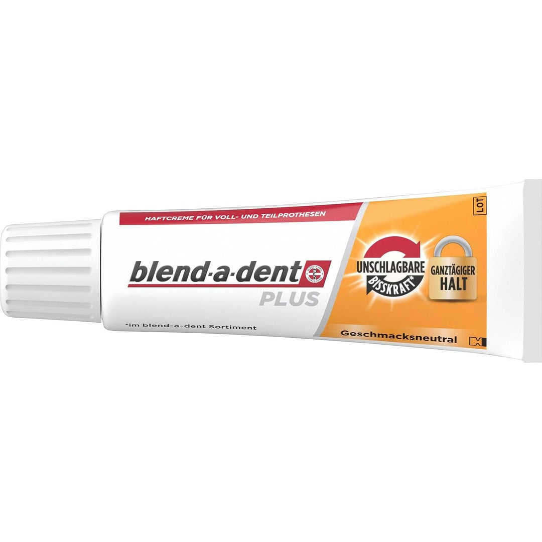 5x 40g blend-a-dent PLUS Premium Haftcreme - Geschmacksneutral - Duokraft