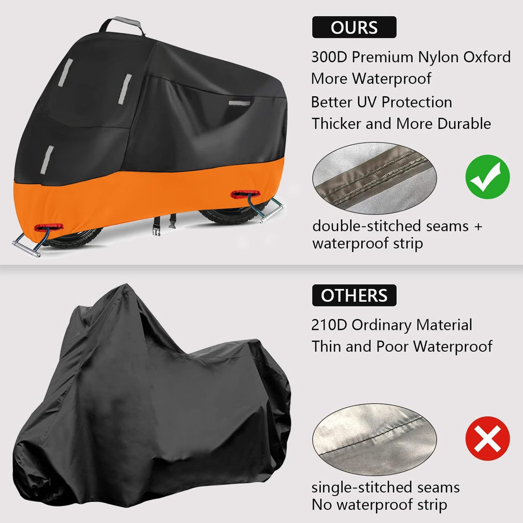 Motorradplane Wasserdicht 300D Motorradabdeckung Outdoor Motorroller Roller Moped Abdeckung Motorrad