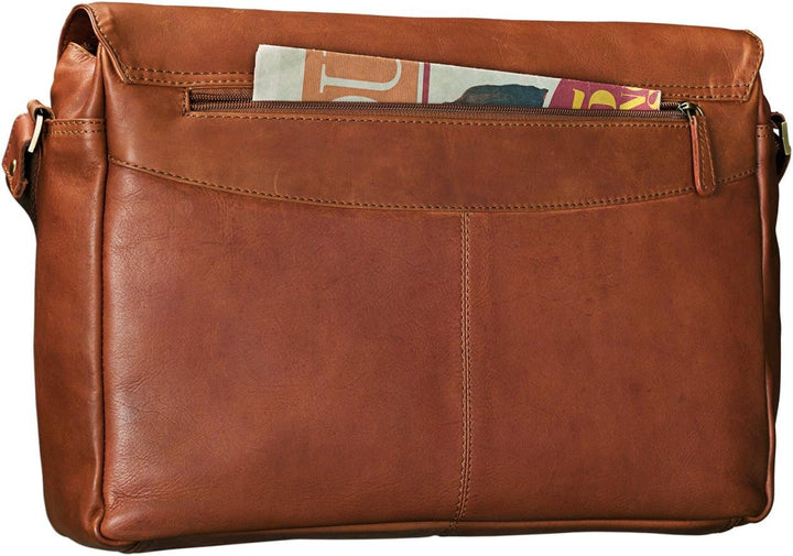 STILORD 'Nick' Umhängetasche Leder Herren Damen Unitasche 15.6 Zoll Laptoptasche Aktentasche Bürotas