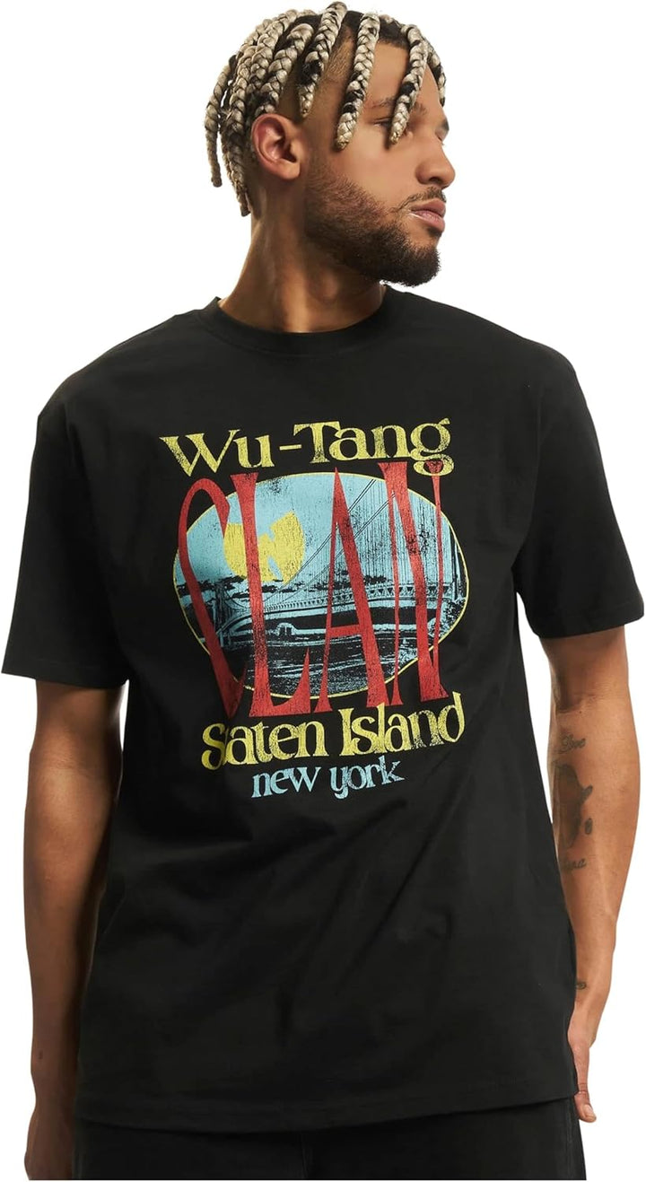 Mister Tee Herren Wu Tang Staten Island Oversize Tee 3XL Schwarz, 3XL Schwarz
