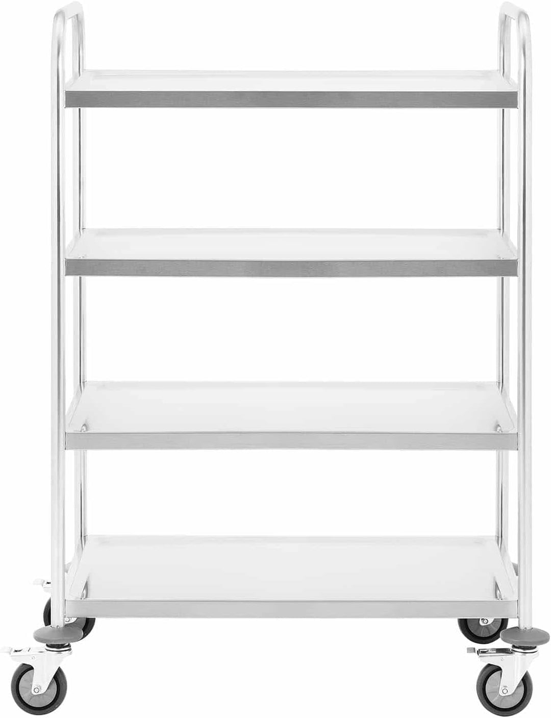 Royal Catering - Servierwagen Küchenwagen (4 Borde, 200 kg belastbar, 85 x 52,5 x 124 cm, 27 cm Abst