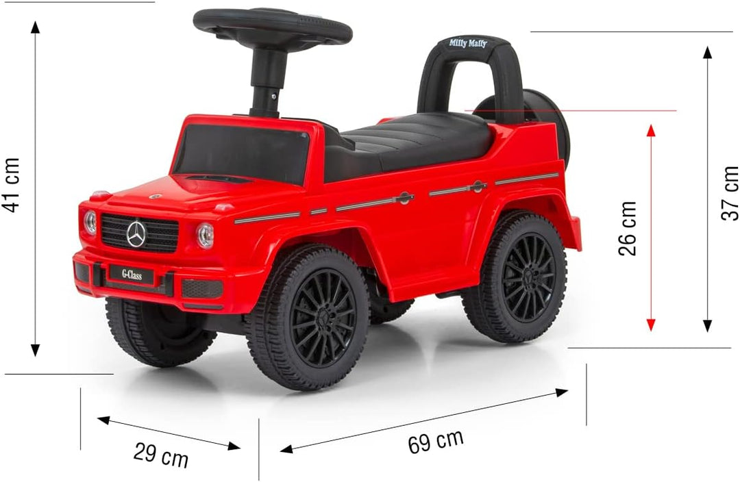 Milly Mally Mercedes G350D S Rutscher Auto für Kinder ab 1 Jahr interaktives Rutschauto mit Hupe und