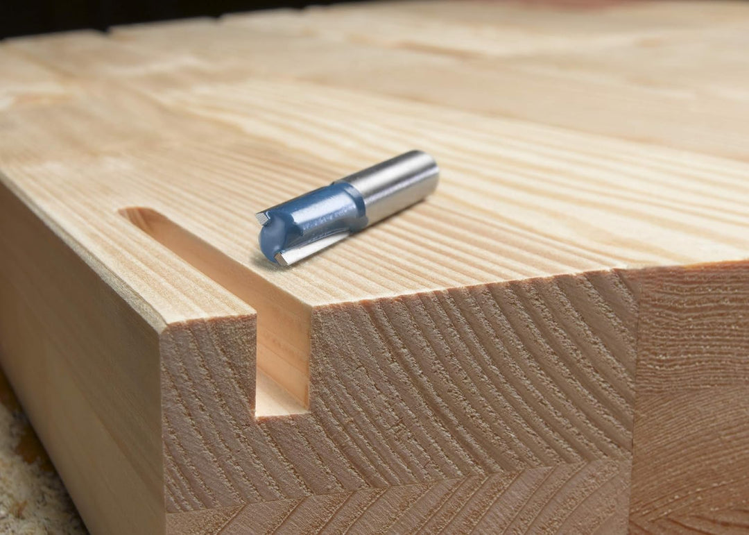 kwb HSS Nutfräser Ø 20 mm, hartmetallbestückt mit präzisem Spannschaft und optimierter Schneidengeom