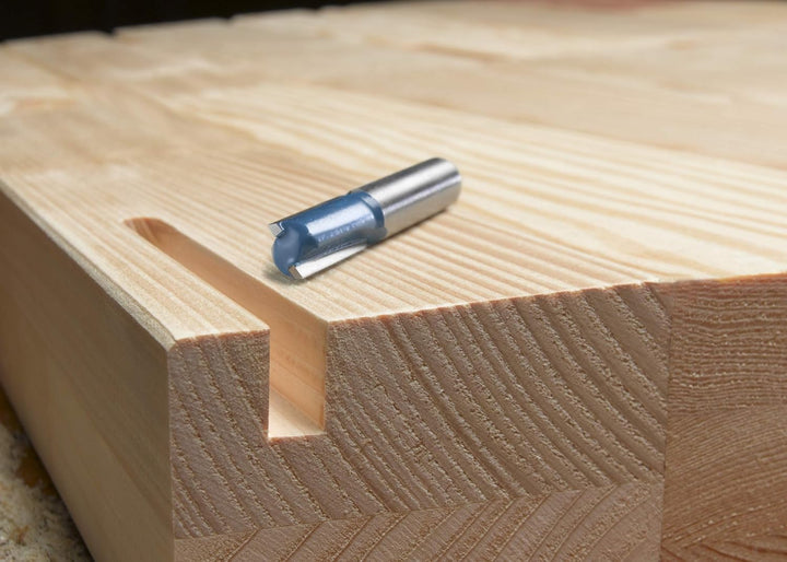 kwb HSS Nutfräser Ø 20 mm, hartmetallbestückt mit präzisem Spannschaft und optimierter Schneidengeom
