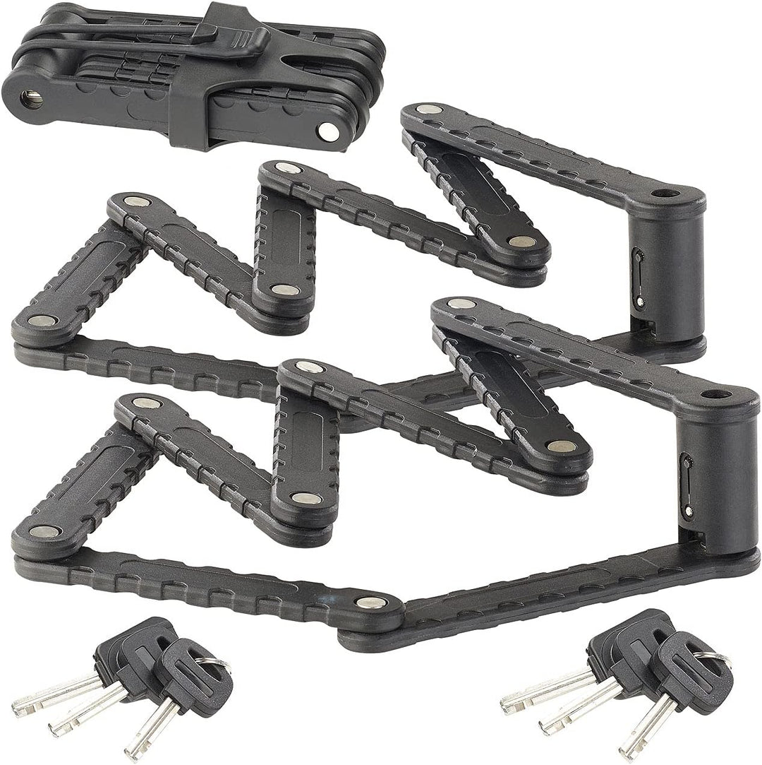 AGT Faltbügelschloss: 2er Pack Fahrrad- &amp; Motorrad-Faltschloss, 3,5-mm-Stahl, 97 cm (Fahrradfaltschl