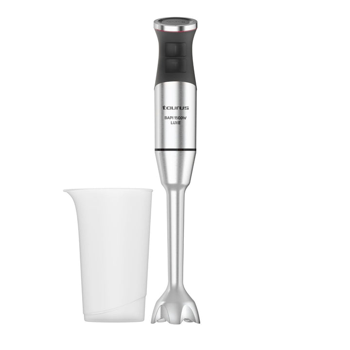 Taurus – Stabmixer 1500W | 20 Geschwindigkeiten + TURBO | Edelstahlklingen | Spritzschutzglocke | Er