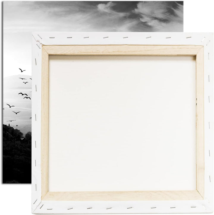 deyoli traumhaufter Sonnenaufgang am Meer Effekt: Schwarz&amp;Weiss Format: 60x60 als Leinwandbild, Moti