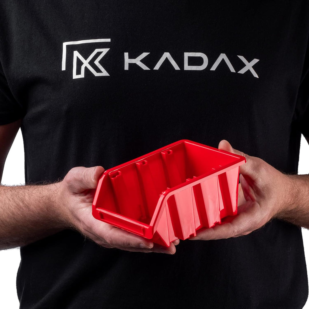 KADAX Werkstatt-Stapelkiste, Stapelbox aus PP Kunststoff, Sichtlagerbox in verschiedenen Grössen, La
