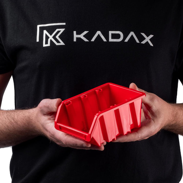 KADAX Werkstatt-Stapelkiste, Stapelbox aus PP Kunststoff, Sichtlagerbox in verschiedenen Grössen, La