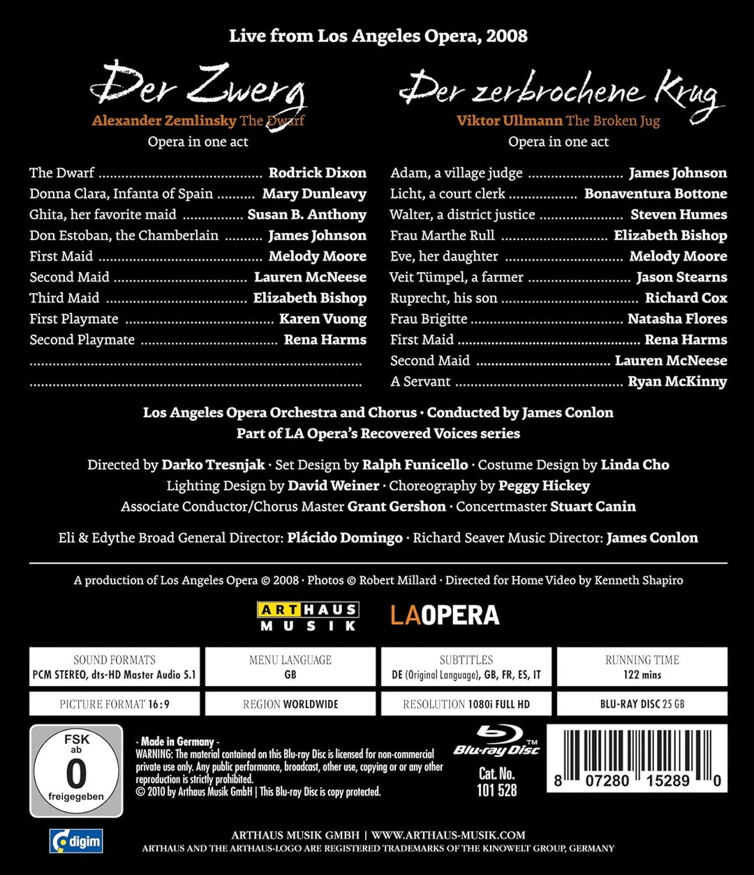 Der Zwerg/Der zerbrochene Krug - Alexander Zemlinsky und Viktor Ullmann, Blu-ray