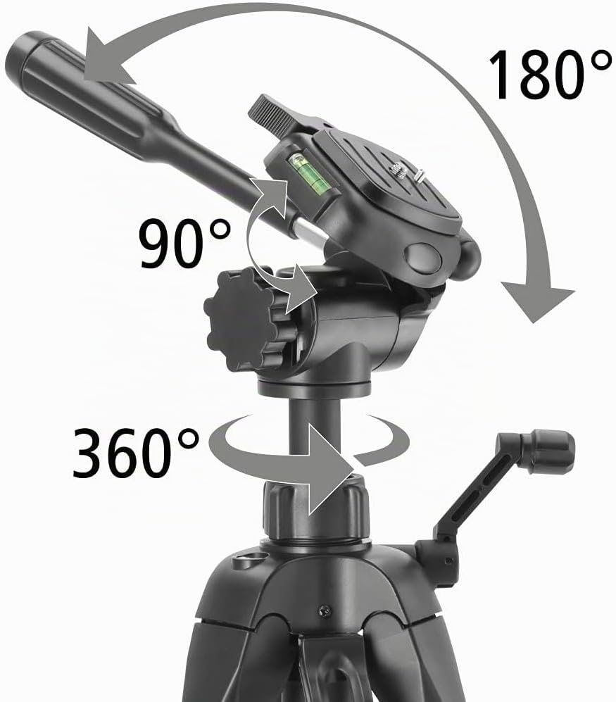 Hama Stativ Kamera "Action 165 3D" (Leichtes Fotostativ inkl. Handy-Halterung, Tripod mit 61-165cm H