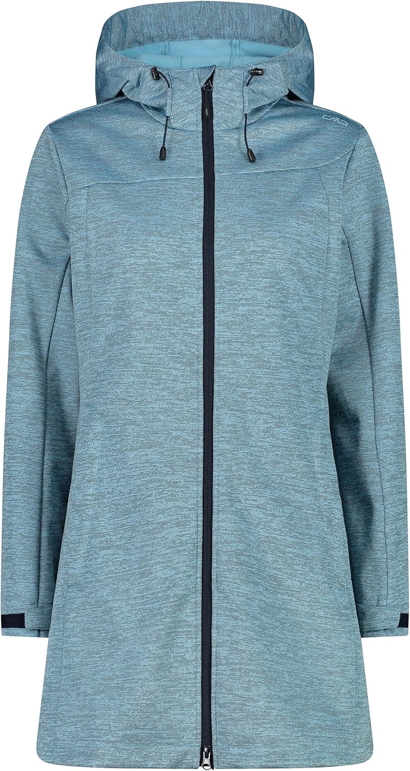 CMP Damen Hoodie Mantel 48 anice mel.-b. blue, 48 anice mel.-b. blue