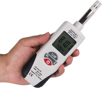 Mengshen LCD Digitales Psychrometer - Temperatur und Feuchtigkeitsmesser Relative Feuchtemessung Wet