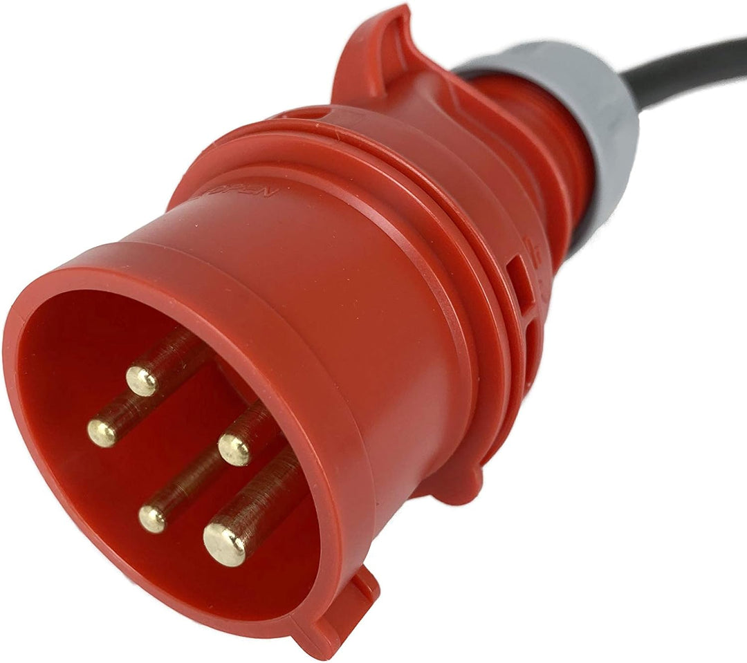 NWP Adapter CEE Kupplung 230V 16A auf CEE Stecker 400V 16A - 3x2,5mm² Gummischlauchleitung - IP44 -