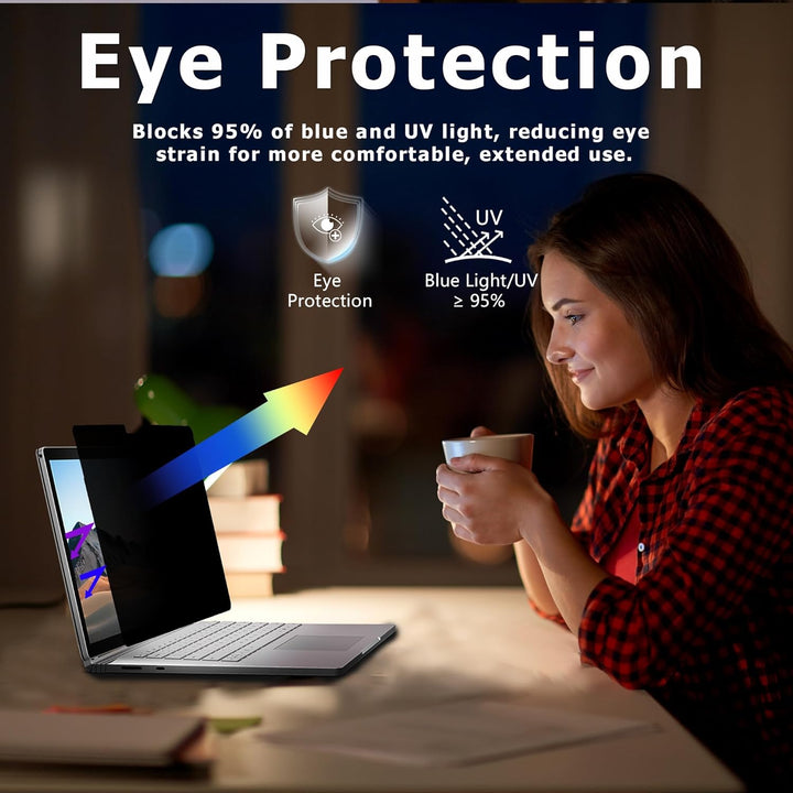 Adeway Privacy Displayschutzfolie für Surface Laptop Go 3-2-1 12,4 Zoll, Magnetische Nano, Anti-Spy,
