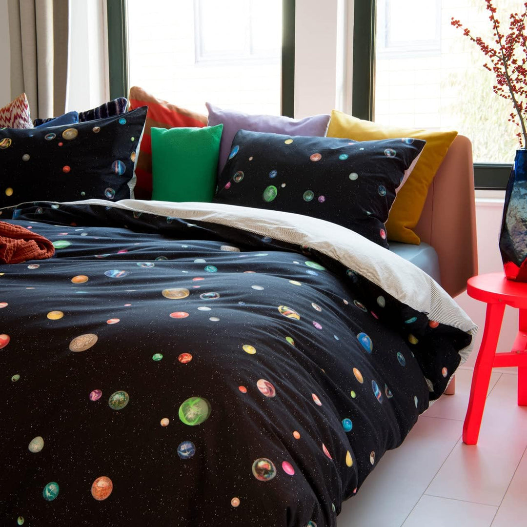 Snurk® - Kinder Bettwäsche Set, Marble Universe Bettwäsche, 135 x 200 cm, inkl. 1 Kissenbezug 80 x 8