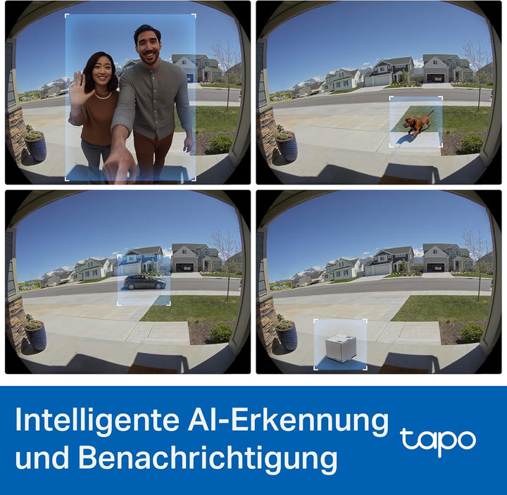 Tapo D235 Video-Türklingel Akku/Festverdrahtet (Video Doorbell) | Türklingel mit Kamera, 2K 5MP, Far