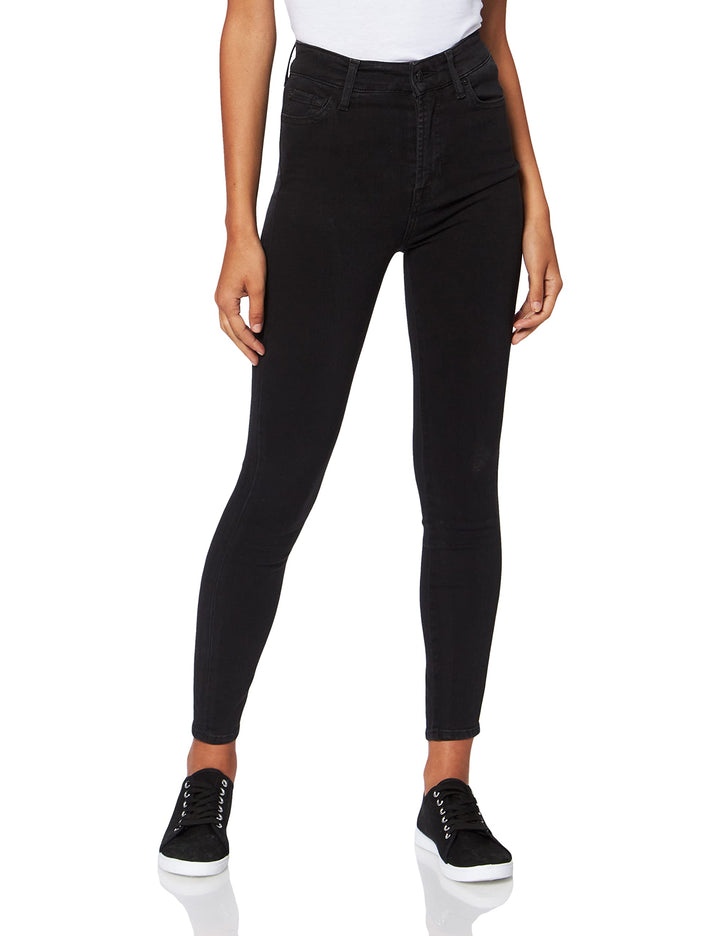 7 For All Mankind Damen Aubrey Jeans 25 Schwarz (Black Lj), 25 Schwarz (Black Lj)