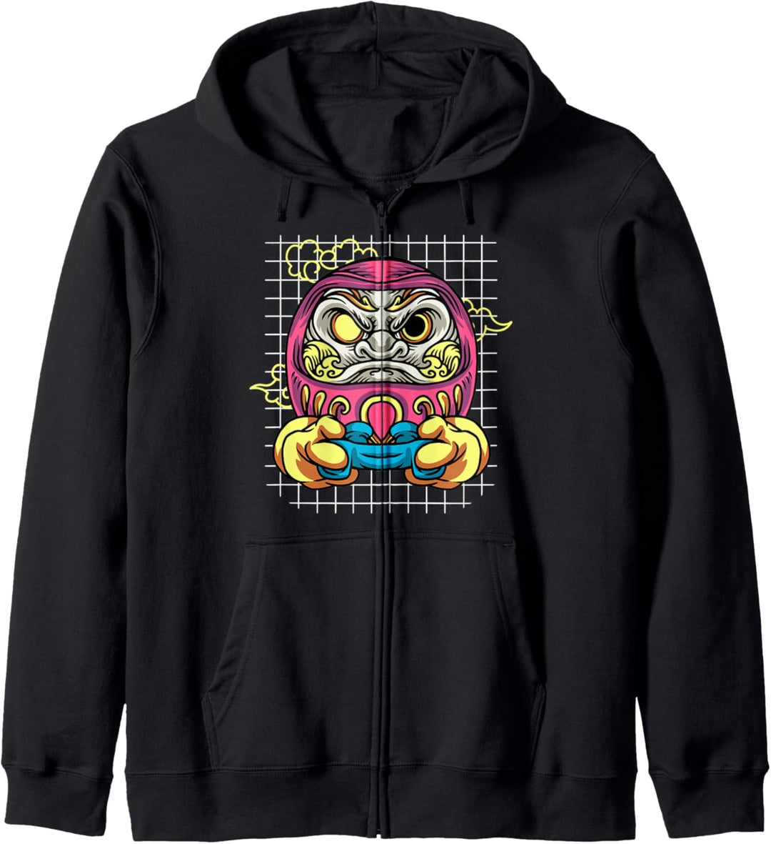 Japanisch Daruma Doll Video Gamer Gaming Clothes Kapuzenjacke
