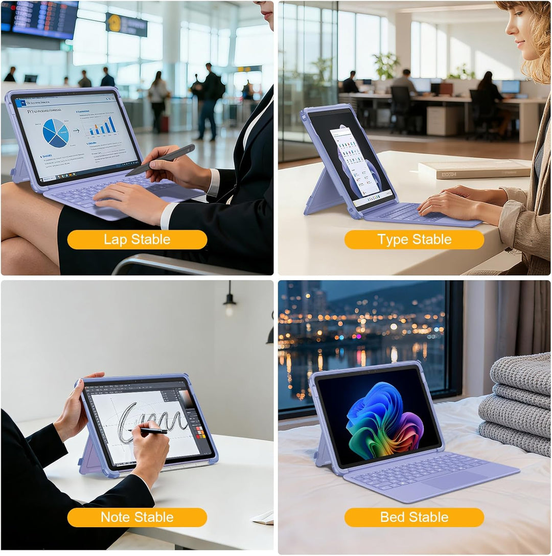 Fintie Hülle für Microsoft Surface Pro 12 Zoll 1. Edition (2025), Stossfeste Folio-Schutzhülle mit t