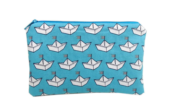 Mäppchen Täschchen blau Schiffe Streifen Handmade Etui maritim türkis Geschenk Geburtstag betse Freu
