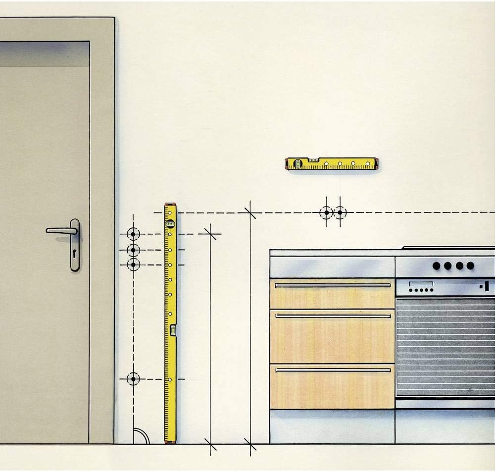 STABILA Elektriker-Wasserwaage Type 70 Electric, 120 cm, leichtes Alu-Profil, 1 Horizontal-Libelle,