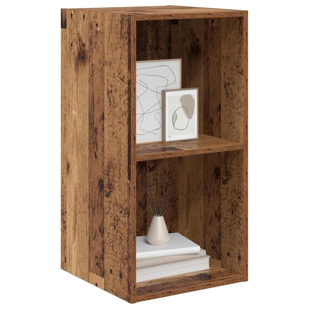 vidaXL TV-Schränk mit Regal Wandmontiert mit Speicher Altholz 37 x 37 x 72 cm Holzwerkstoff 72 cm Al