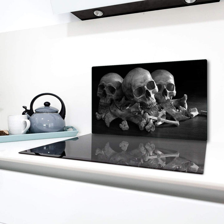 TMK | Herdabdeckplatte 90x52 cm Glas Ceranfeldabdeckung Induktion Herdschutz Spritzschutz Glasplatte