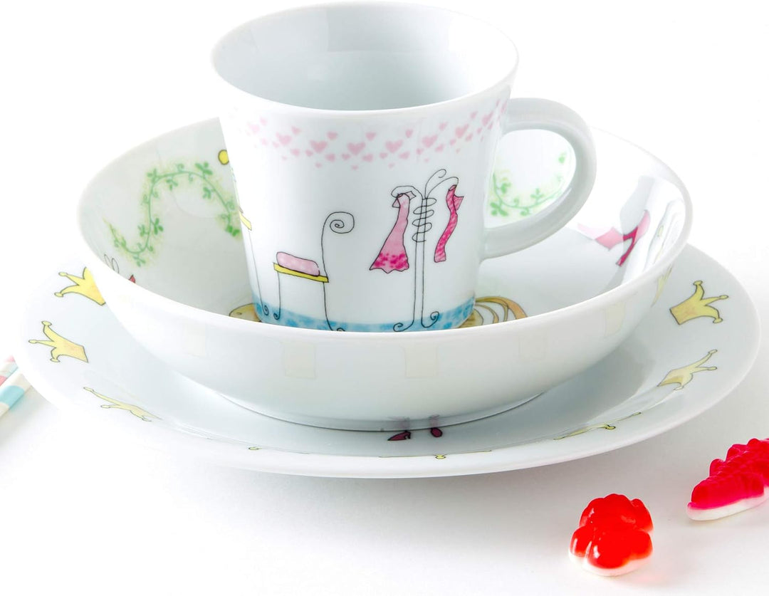 KAHLA 32D200O76645C Kids Märchenprinzessin Porzellan Kindergeschirr-Set Mädchen Geschirr-Set bunt ru