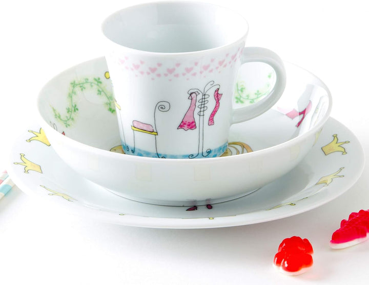KAHLA 32D200O76645C Kids Märchenprinzessin Porzellan Kindergeschirr-Set Mädchen Geschirr-Set bunt ru
