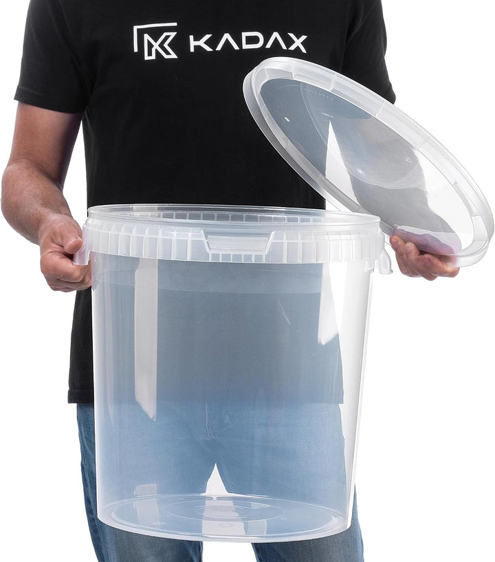 KADAX Gäreimer 33L Set mit Gärröhrchen &amp; Gummistopfen, Gärbehälter aus Kunststoff mit Gärspund &amp; Sto