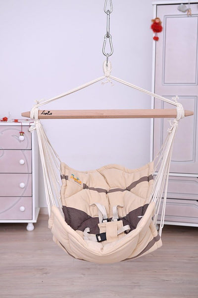 Unbekannt Lola Bella Chica Cappuccino Oeko-Tex 100 Luxus Babyhängematte Babywiege Kinderhängesessel