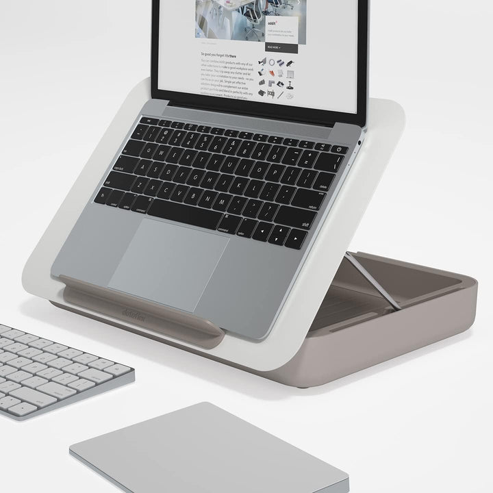 Dataflex Bento® Ergonomische Toolbox 900 Weiss - Laptop-Halter, Tablet-Halter, Dokumentenhalter, Auf