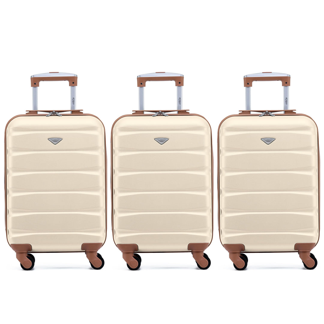 Flight Knight 3er-Pack Leichte 4-Rad-abs-hartschalenkoffer Handgepack, Zugelassen Fur Uber 35 Flugge
