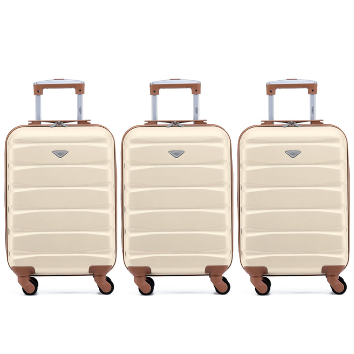 Flight Knight 3er-Pack Leichte 4-Rad-abs-hartschalenkoffer Handgepack, Zugelassen Fur Uber 35 Flugge