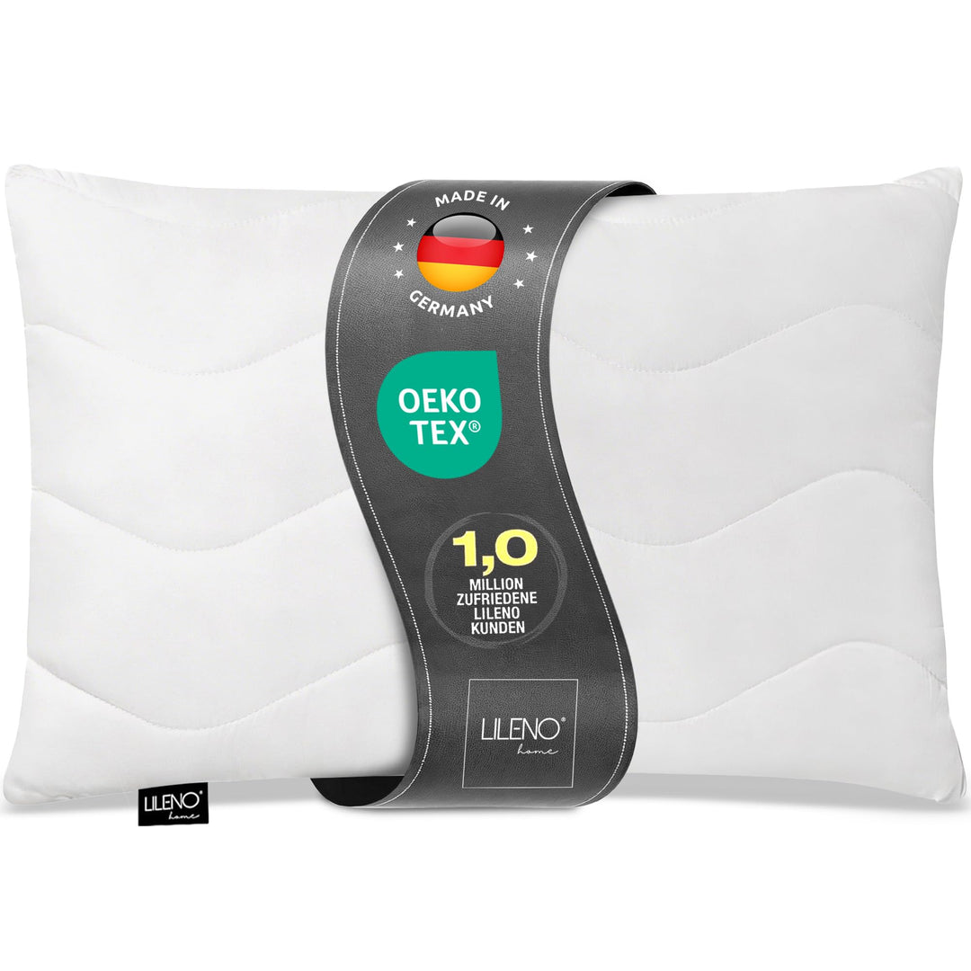LILENO HOME Kopfkissen 60x80 cm [1er Set] als Kissen-Füllung - Bett oder Deko Kissen mit Reissversch