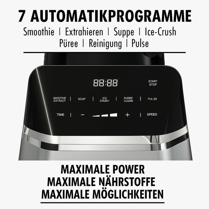 GASTROBACK Standmixer Hochleistungsmixer 2000 Watt - 2L Tritanbehälter, 40.000 UPM, 7 Programme (Sup