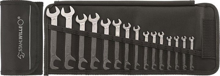 STAHLWILLE 12/15 l Maulschlüssel Set 15-tlg. (3,2-14 mm) l Doppelmaulschlüssel in Mini-Ausführung l