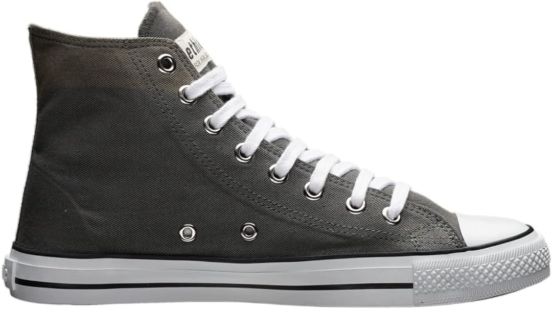 Ethletic - Unisex - Canvas Sneaker - White Cap Hi Cut 37 EU Donkey Grey Just White, 37 EU Donkey Gre