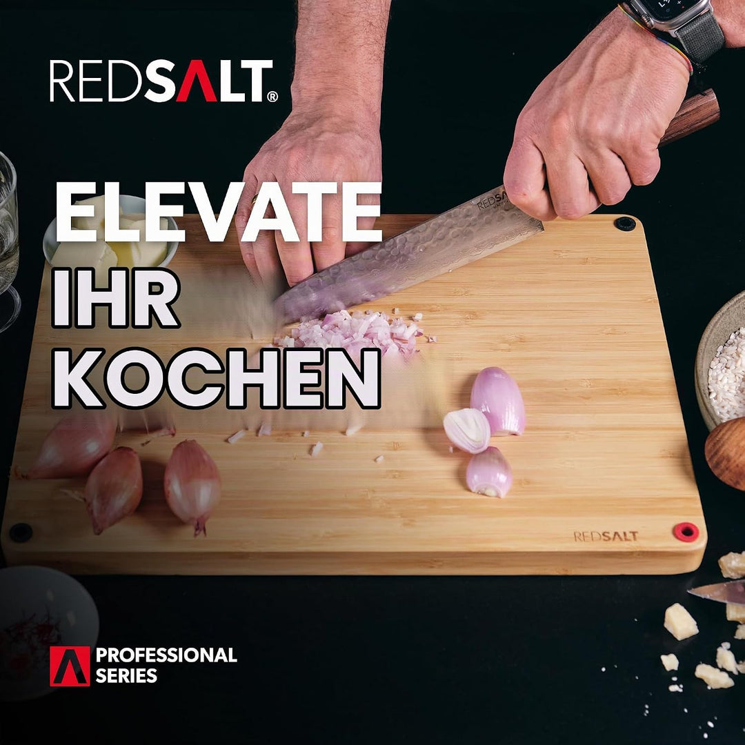 REDSALT® Professional Series SANTOKU 三德 18cm Damaststahl Chefmesser handgefertigt in Japan | Profi K