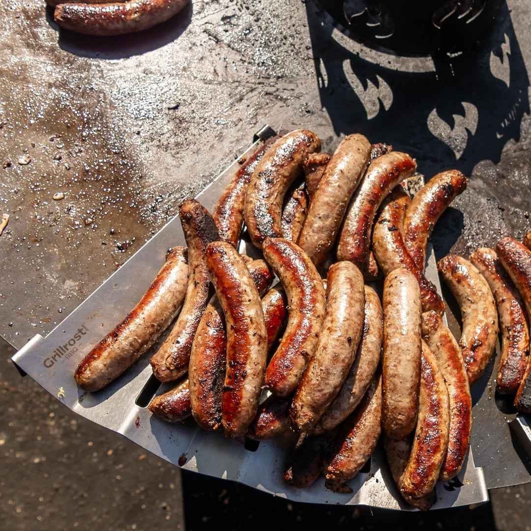 Grillrost.com Das Original Feuerplatte 80 & 100cm und Zubehör für Feuertonnen und Kugelgrills, Gröss
