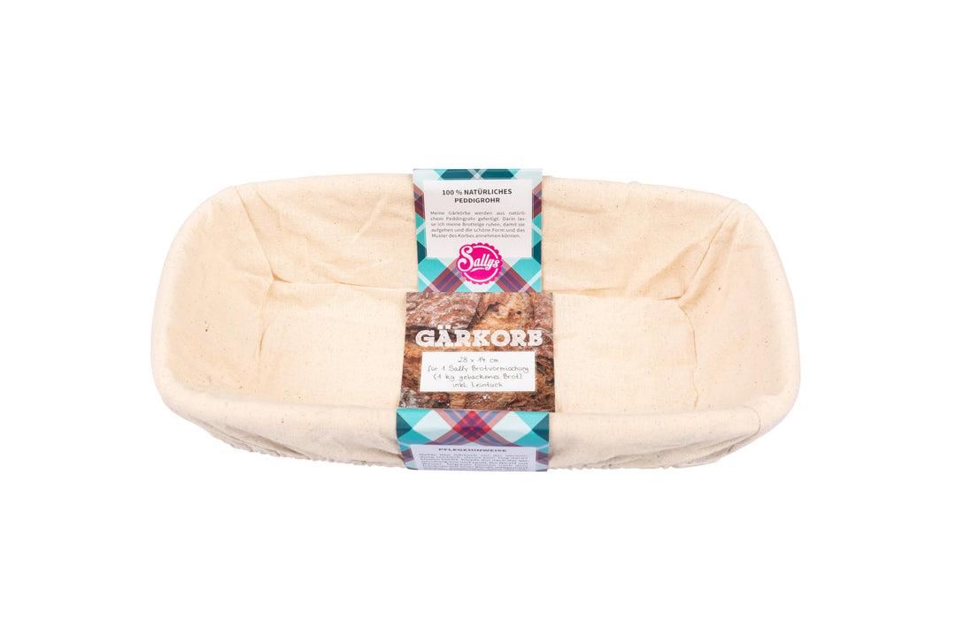 Sallys Gärkorb zum Brotbacken - aus Nachhaltigem Rattan inkl. Leineneinlage 30 °C waschbar, für Brot