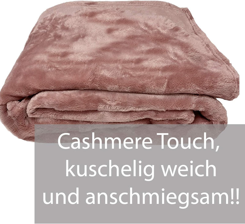 JEMIDI Kuscheldecke Sofa Decke 150x200 cm - Kaschmir Optik Sofaüberwurf - Sofadecke Couchdecke Tages