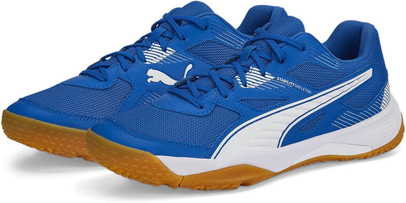 PUMA Unisex Solarflash Ii Indoor Court Shoe 39 EU Puma Royal Puma White Gum, 39 EU Puma Royal Puma W