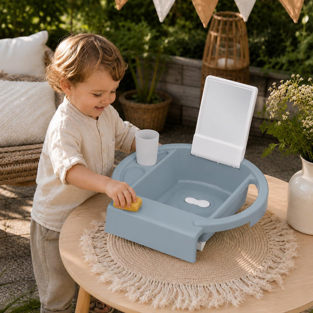 Rotho Babydesign KIDDY WASH Kinderwaschbecken – Mobiles Waschbecken für Kinder – höhenverstellbar &amp;