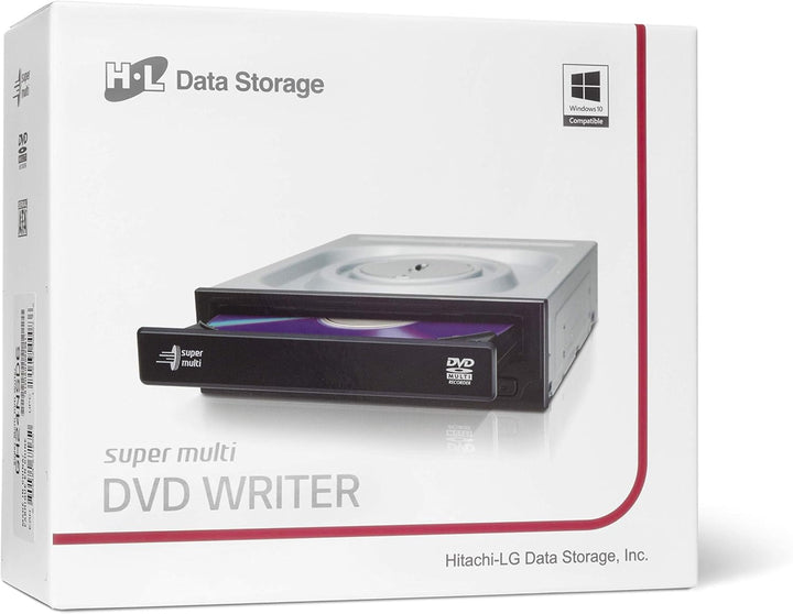 Hitachi-LG GH24 Internal DVD Drive, DVD-RW CD-RW ROM Rewriter for Laptop/Desktop PC, Windows 10 Comp