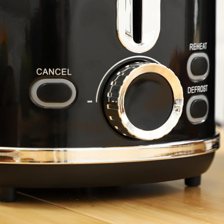 HOMCOM Wasserkocher Toaster Set 1,7L 2200W Edelstahl Wasserkocher mit 40°-100°C Warmhaltefunktion Me