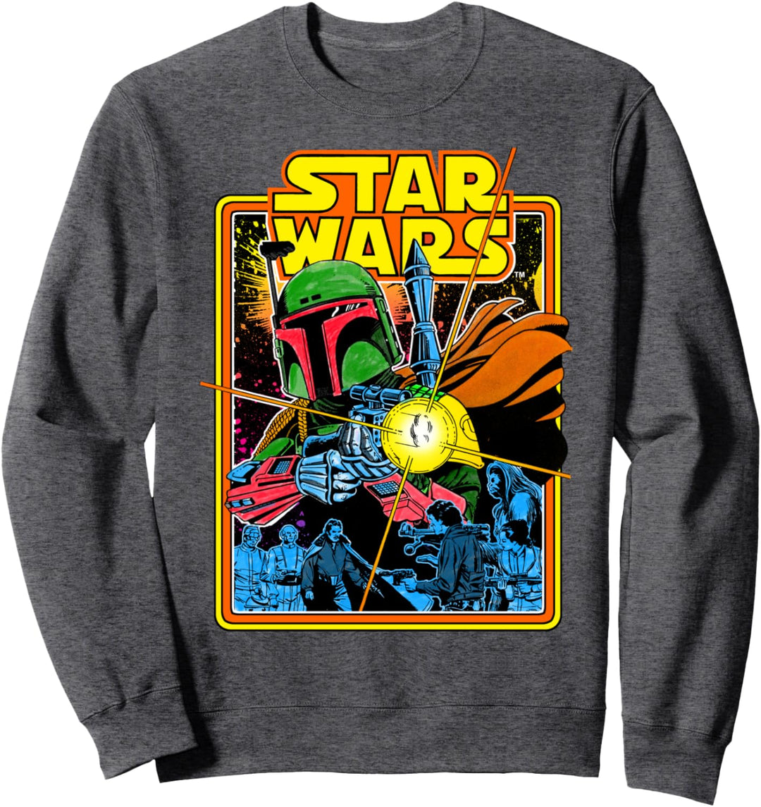 Star Wars Boba Fett Ready To Fire Vintage Comic Cover Sweatshirt