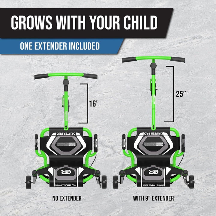 Ezyroller Funfahrzeug Drifter Pro X Jugendliche Erwachsene Dreirad ab 10 Trike (grün), grün