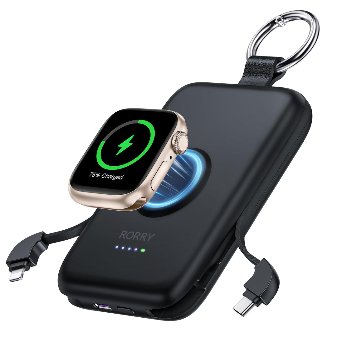 RORRY Power Bank,10000mAh PD 20W Leistung, Reise Schlüsselanhänger Ladegerät Kompatibel mit iPhone 1